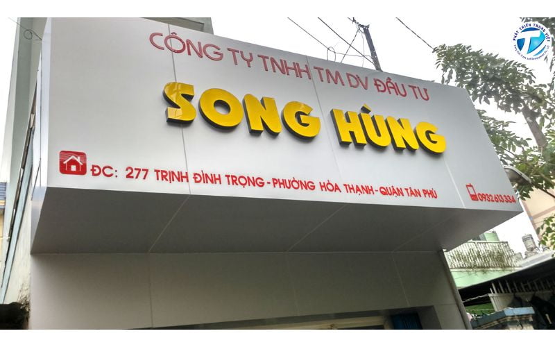 Mẫu bảng alu chữ nổi alu